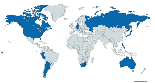 Here’s a map of countries the camera will visit
