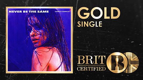 Camila Cabello's 'Never Be The Same' is BRIT Certified Gold
