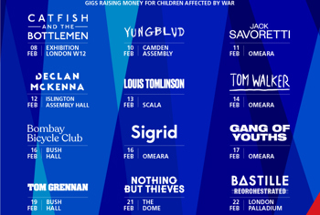 BRITs Week Together With O2 For War Child 2020 Shows Announced