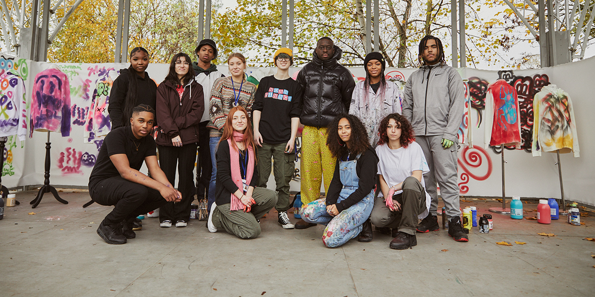 Slawn visits The BRIT School following the announcement that he has designed the 2023 BRIT award