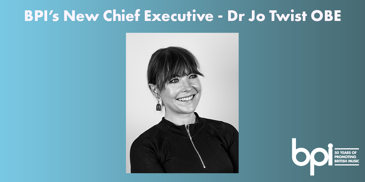 The BPI's New Chief Executive - Dr Jo Twist OBE