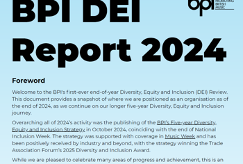 BPI publishes its Diversity, Equity and Inclusion (DEI) report for 2024